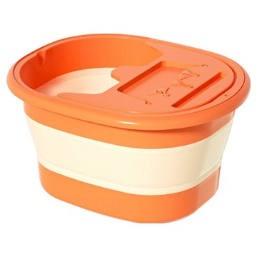 KS Mall 摺疊蓋足浴盆  橘色  1個