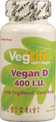 VegLife Vegan D 400 IU - 100 Tablets