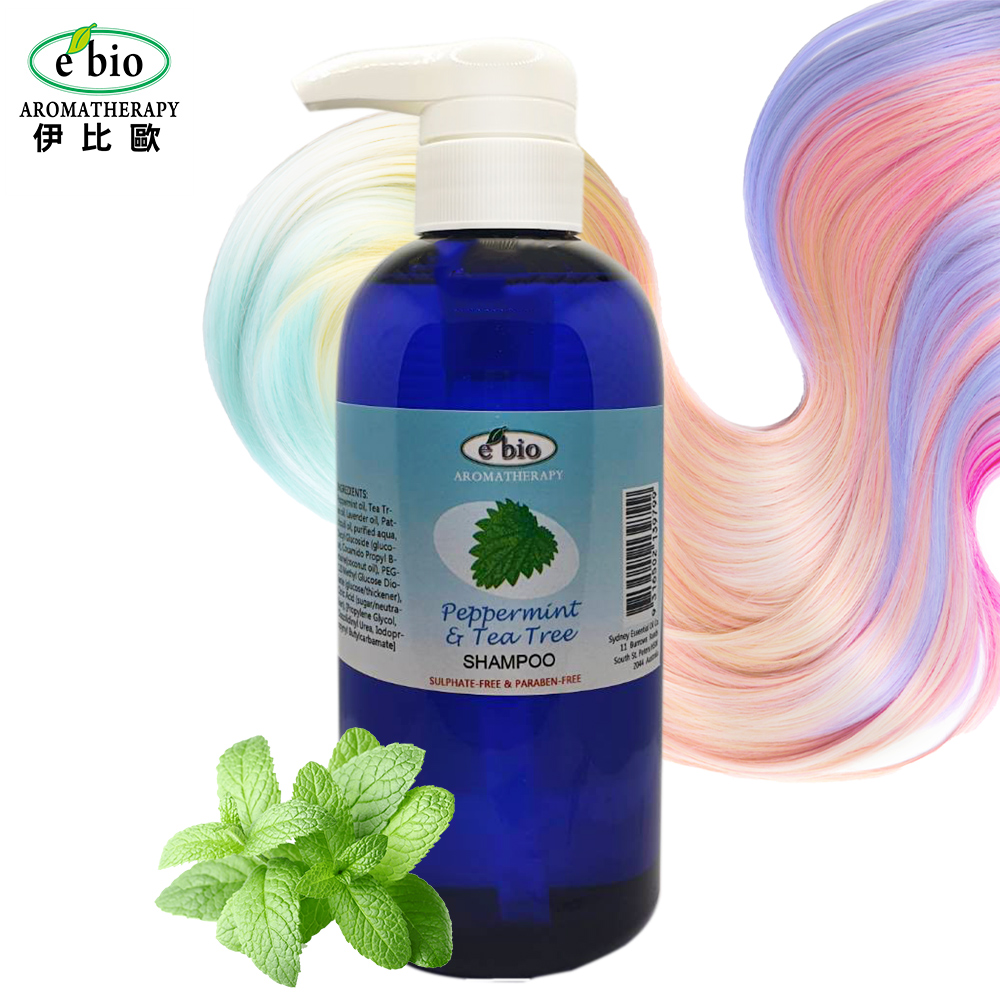 ebio薄荷&茶樹精油洗髮精500ml 頭皮屑適用