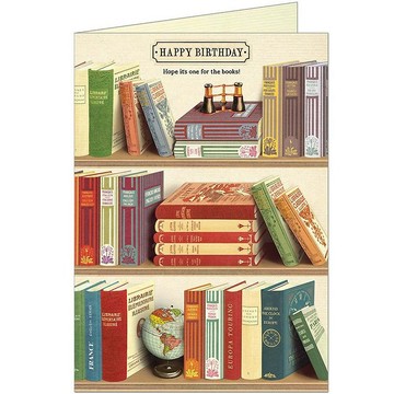 Cavallini & Co.  GREETING CARD 生日卡(大)_圖書館