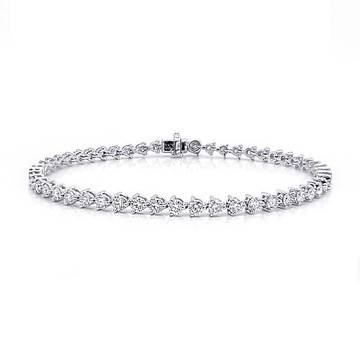 鉑金鑽石手鍊 經典排鑽手鍊 天然南非鑽石 36顆 7.10克拉 PT950