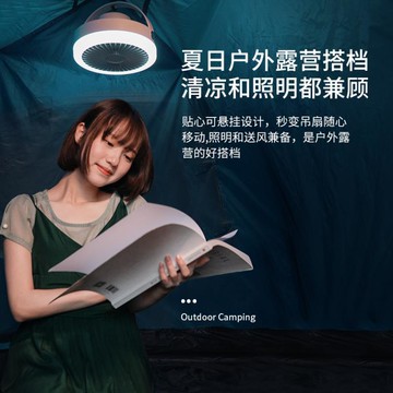 宿舍小風扇戶外露營吊扇燈學生蚊帳吊頂小型靜音床上吊式電風扇 99購物節