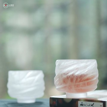 心緣堂冰凍燒琉璃杯【堪巖杯】琉璃品茗杯家用主人杯功夫茶具茶杯