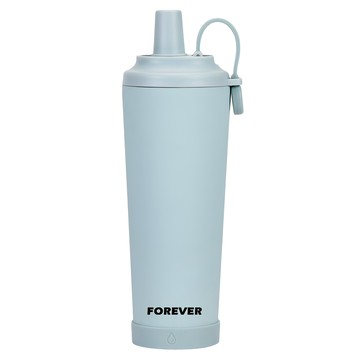 FOREVER 韓系手提式不鏽鋼陶瓷塗層吸管杯 附吸管蓋  冰川藍  830ml  1個