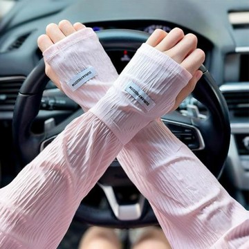 夏季新款防曬袖套女加大加寬冰絲護袖騎行開車護臂寬松手袖子