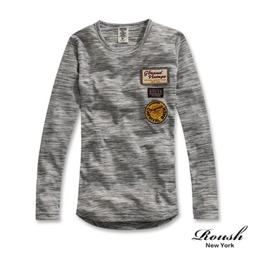 Roush 女生多貼布設計雲霧棉長T(2411728)