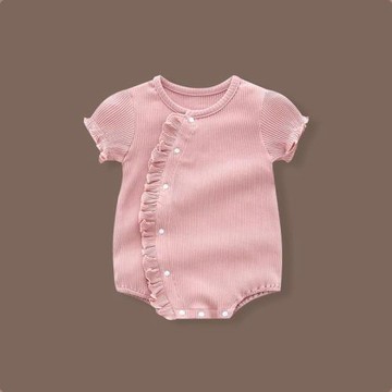 嬰兒包屁衣夏季女寶寶夏裝哈衣可愛超萌滿月百日宴禮服公主夏裝
