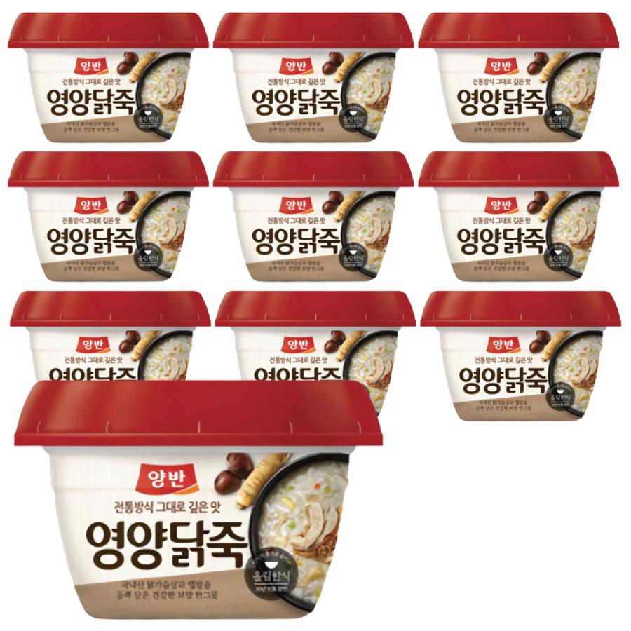 東遠 ヤンバン 参鶏湯粥 (285g)  10個セット DONGWON おかゆ レトルトお粥 1食おきかえ 即席食品 韓国レトルト 韓国食品 ダイエット ヘルシー