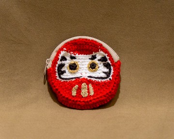 達摩祈福零錢包 有拉鍊 可裝悠遊卡 零錢包 收納袋 卡包