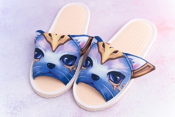 藍貓耳朵 夜(蓄)光 拖鞋