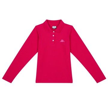 KAPPA義大利時尚吸濕排汗女 長袖POLO 桃紅 322B6GWXLF