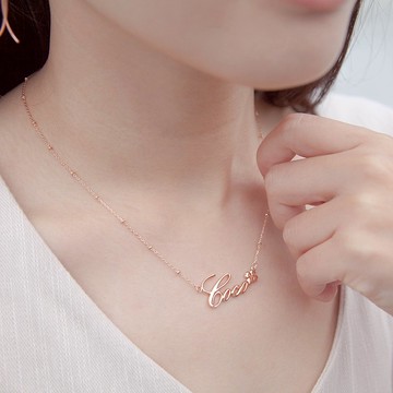 【客製化禮物】英文姓名項/手鍊_標準尺寸 | 歐陸風。宮廷斜體字