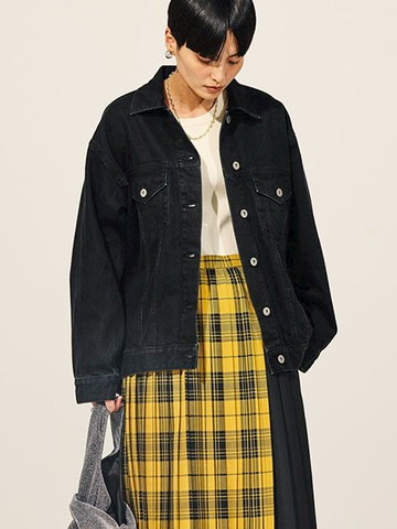 純棉雙口袋鈕扣牛仔外套(HA43L0Y0200) - AMERICAN HOLIC