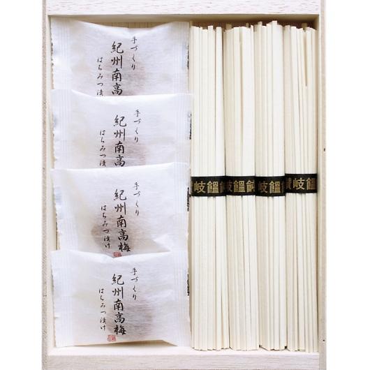 紀州南高梅・讃岐うどん詰合せ(木箱入) RUU-100