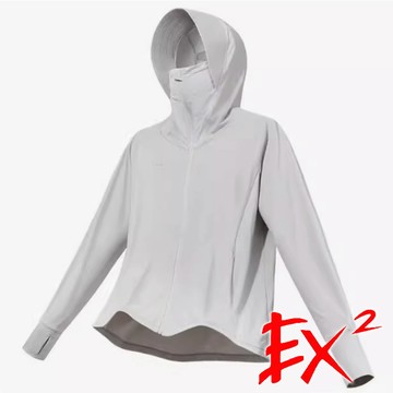 【EX2德國】女款防曬外套『雲朵灰』165021 戶外 露營 登山 健行 休閒 時尚 遮陽外套