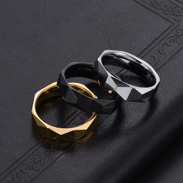 鎢鋼。立體幾何 戒指 | PA