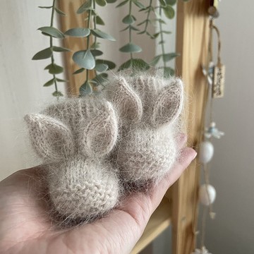 小兔子短靴，可愛的新生兒短靴