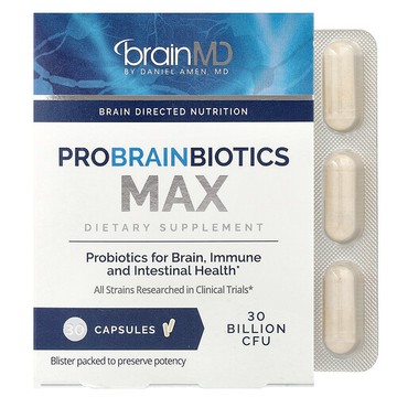 BrainMD, Probrainbiotics Max，300 億 CFU，30 粒膠囊