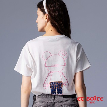 【新品2件7折】星際熊聯名款印花短TEE(白) - BLUE WAY ET BOîTE 箱子