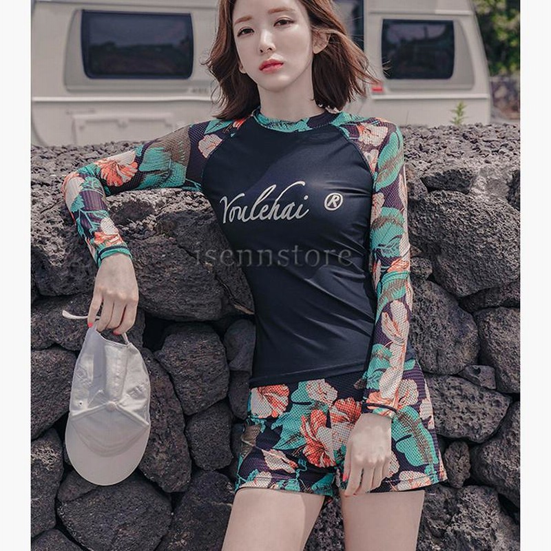 フィットネス水着 長袖 レディース セパレート トップス