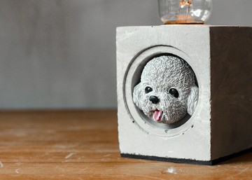 曙MUSE 水噹噹小貴賓水泥方 擺飾  擴香石 香氛 摩艾 手工