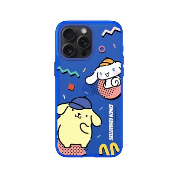 iPhone 15 Pro Max Clear 激光藍 - 三麗鷗-布丁狗＆大耳狗綜合圖 Mix Characters - 繽紛布丁狗＆大耳狗