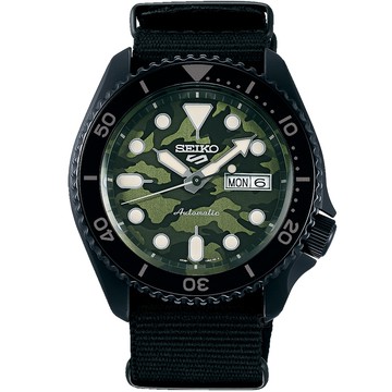 SEIKO 精工 5 Sports 迷彩限定款機械錶-4R36-13B0G/SRPJ37K1