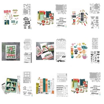 圣誕節書本裝飾2024新款金屬切割刀模透明硅膠印章DIY 手賬素材