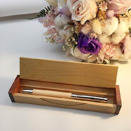 LACHIEVA LUX 高級筆記具 万年筆 天然木カエデ、ドイツ製のペン先 万年筆ギフトセット