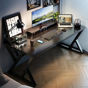 靚白家居 傲雪電腦桌 120公分 USB充電+增高架(電競桌 書桌 工作桌 居家辦公桌 餐桌)