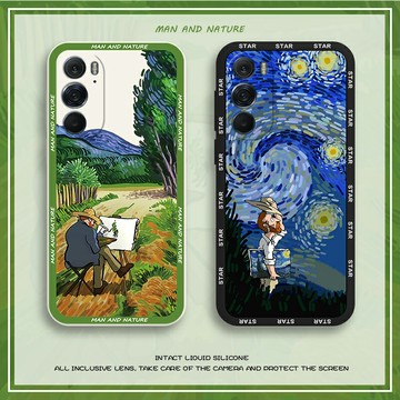 梵高寫生摩托羅拉s30手機殼X30全包防摔motoeages30藝術生抽象套液態硅膠新款ins風女文藝油畫男個性創意