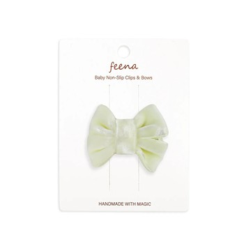 Feena - No.76蝴蝶結髮夾-黃