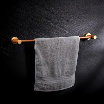 木質單桿毛巾架浴巾架防水不銹毛巾桿古典工藝置物架酒店浴室掛件