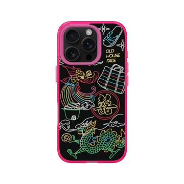 iPhone 16 Pro Clear 粉漾桃 - 老屋顏 Old House Face - 台灣霓虹