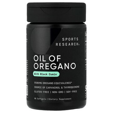 Sports Research, Oil Of Oregano With Black Cumin, 60 Softgels
