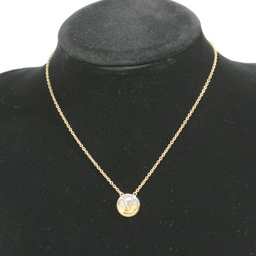 LOUIS VUITTON COLLIER L TO V 雙色金屬項鍊 項鏈