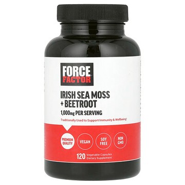 Force Factor, 愛爾蘭海洋苔蘚 + 甜菜根，120 粒素食膠囊