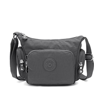 實用輕尼龍吐司斜背包 LUCIA 濃霧灰