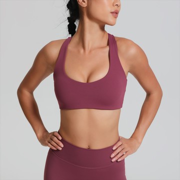 【Anran】運動內衣性感U領聚攏防震H型背部高强度速幹文胸健身房跑步