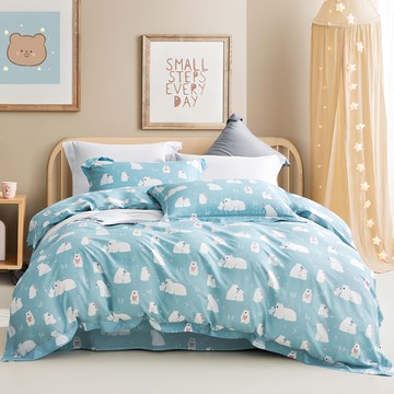 LoveCity 寢城之戀 50支100%萊賽爾天絲 床包枕套組 台灣製  親子時光  單人