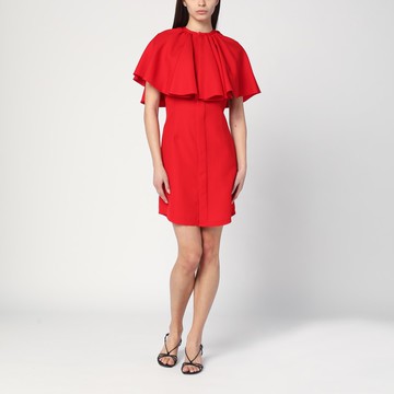 Mini red wool dress