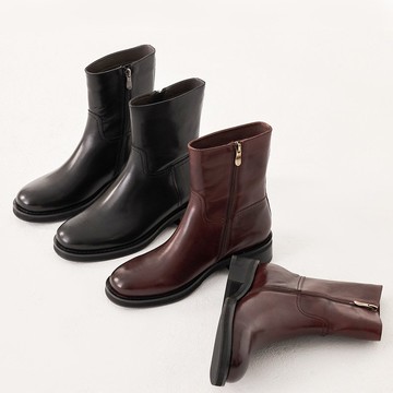 Freda 打蠟真皮短靴 (兩色) 女鞋 手工鞋 靴子