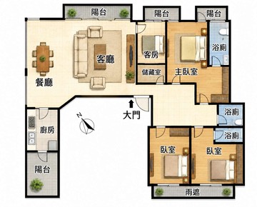七期頂樓王者｜國雄領域 一層一戶・雙主臥雙車位｜台中市西屯區臺灣大道三段