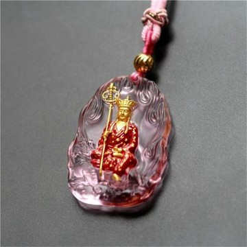 MoonDy 地藏王菩薩 護身符 琉璃項鍊 男女同款 206 吊墜 辟邪項鏈 佛像 小禮物