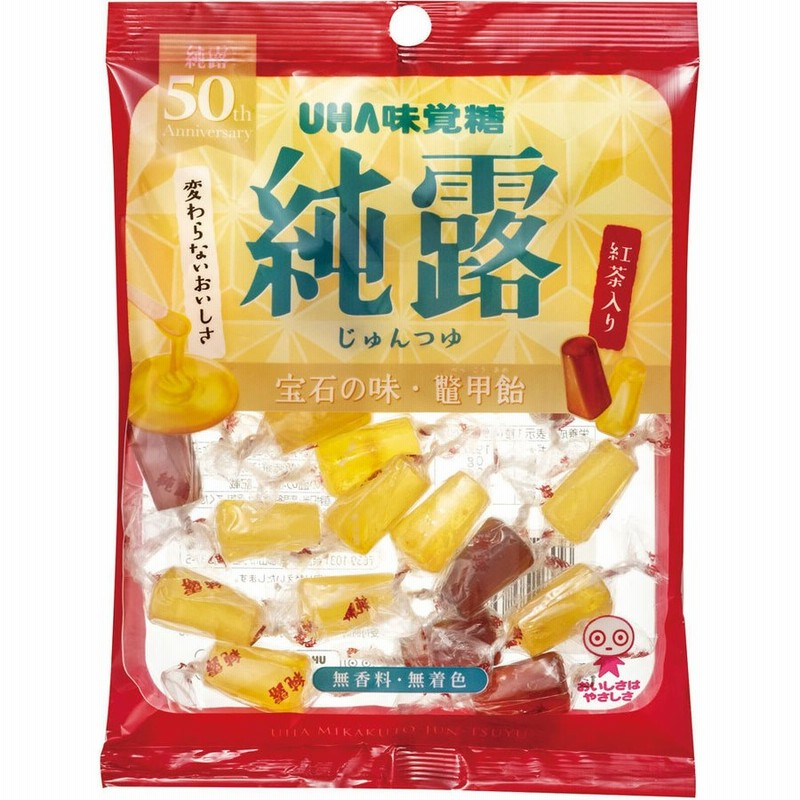 カラフルセット 3個 OExユーハ味覚糖 120G 純露×144個【xw】【送料無料(沖縄は別途送料)】 味覚糖 純露 じゅんつゆ 120g×6袋入 (飴 キャンディ べっこう飴 お菓子 まとめ買い)