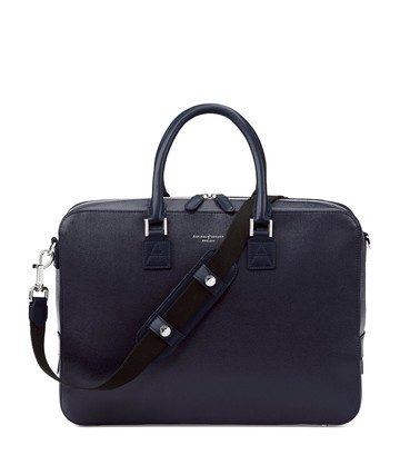 Aspinal Of London Leather Mount Street Briefcase Bag
