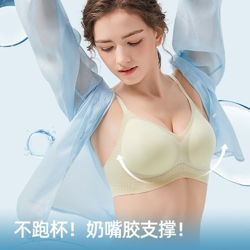 🚀虧本到貨🚀日本🇯🇵 奶嘴膠軟支撐夏季涼感無痕內衣女超薄文胸聚攏小胸防下垂胸罩