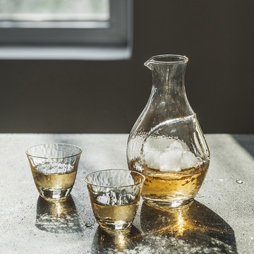 TOYO SASAKI 日本製葫蘆形 日式清酒 酒杯套組-透明琥珀