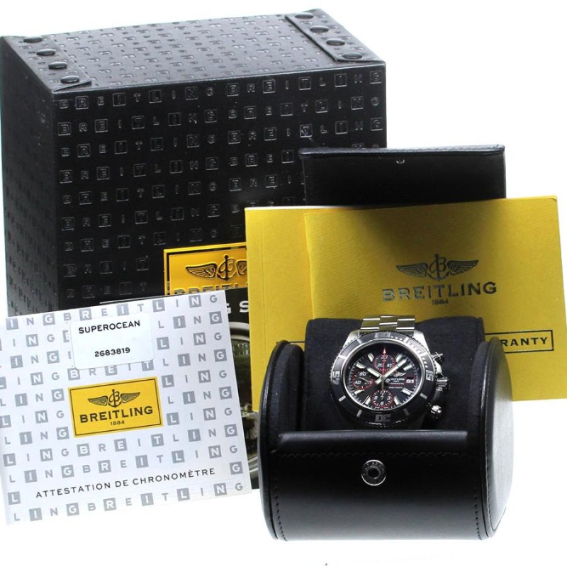 ☆良品 ☆箱・保証書付き【BREITLING】ブライトリング スーパーオーシャン クロノグラフ A13341 自動巻き メンズ_723530 |  LINEブランドカタログ