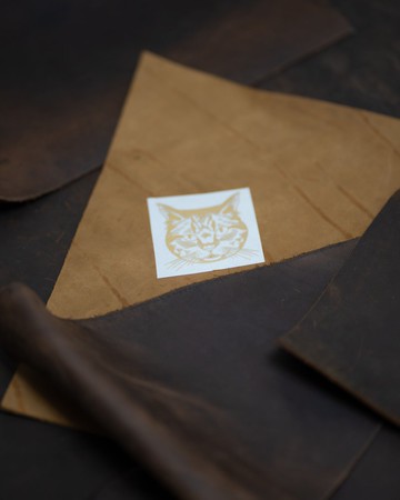 插畫貓 箔色轉印貼